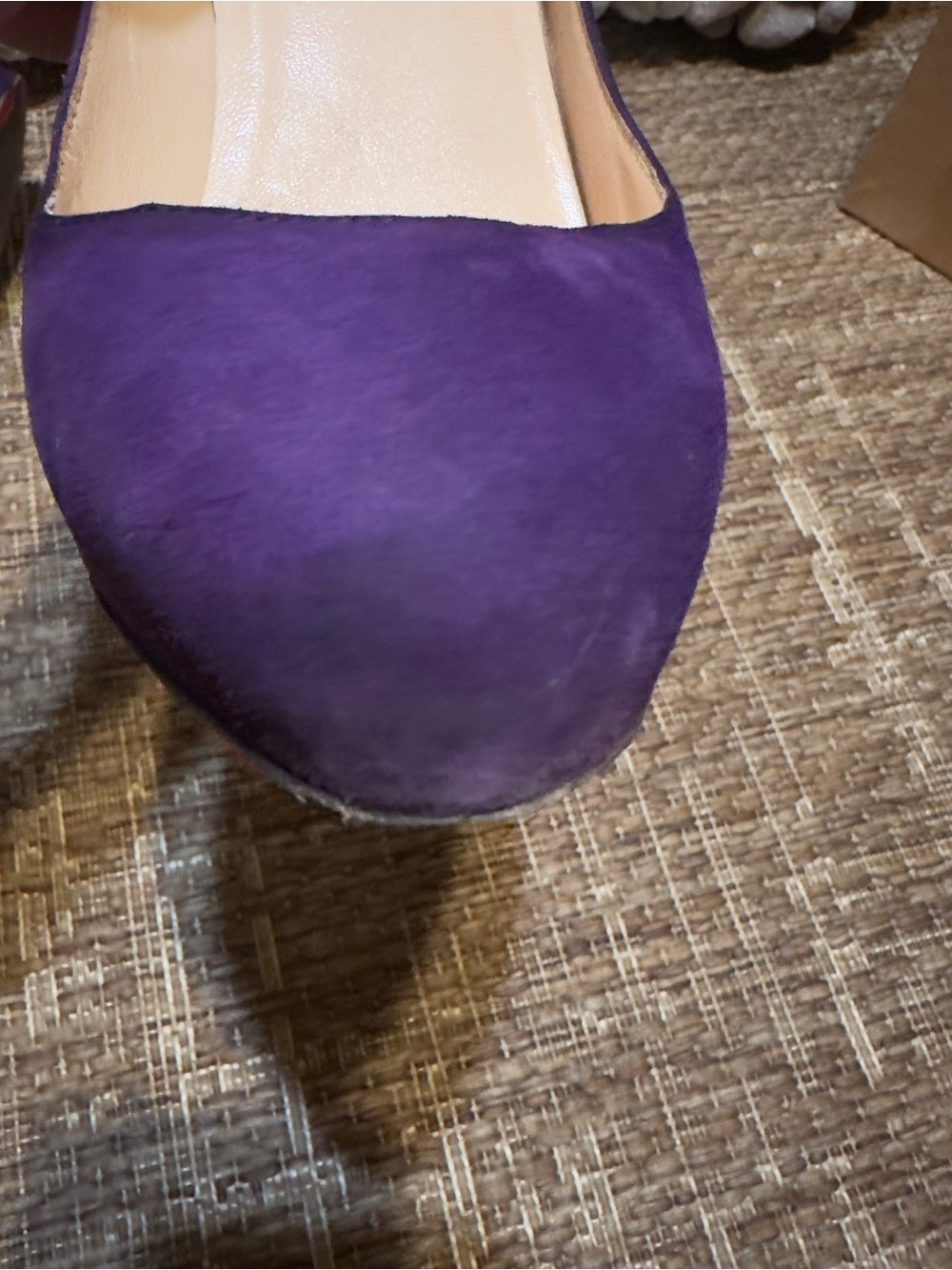👠✨ 𝐂𝐇𝐑𝐈𝐒𝐓𝐈𝐀𝐍 𝐋𝐎𝐔𝐁𝐎𝐔𝐓𝐈𝐍 𝐃𝐞𝐜𝐥𝐢𝐜 𝟏𝟐𝟎 𝐏𝐮𝐫𝐩𝐥𝐞 𝐒𝐮𝐞𝐝𝐞 (𝐖𝐢𝐭𝐡 𝐁𝐨𝐱) 𝐒𝐳 𝟒𝟎 ✨👠 - Picture 5 of 12